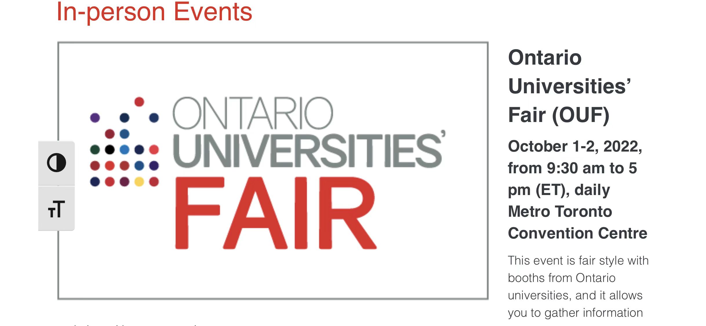 Ontario Universities Fair 2022 Toronto eSchool News