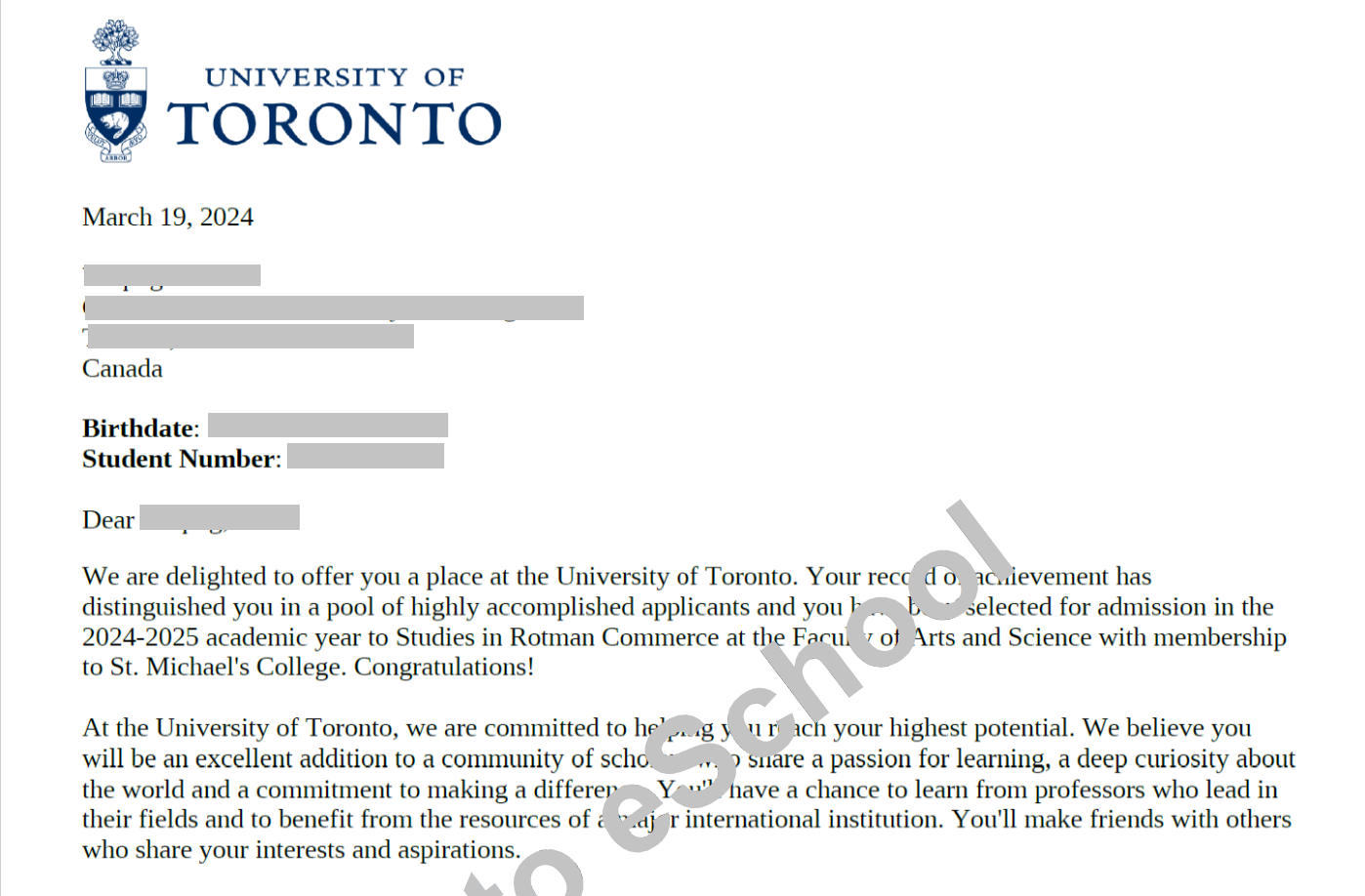 2024 年顶尖大学录取通知书- Toronto eSchool News